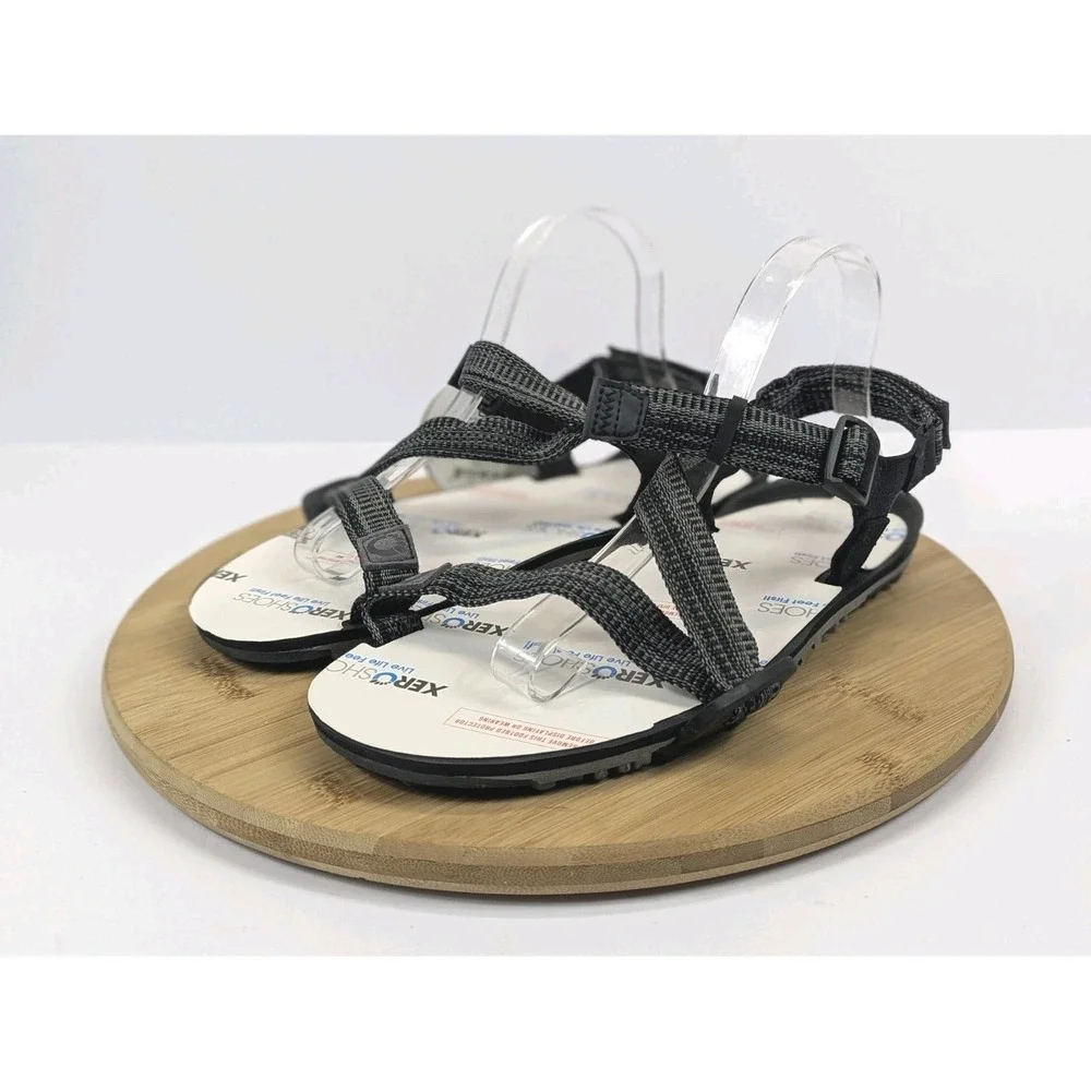 Xero Shoes Z-Trail EV Mens 8 Minimalist Barefoot Sport Sandals Black Charcoal